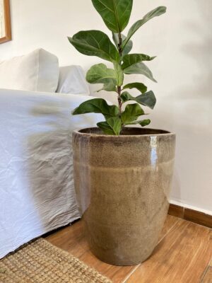 Maceta cerámica esmaltada modelo BERNA. Medidas 40cm Ø 50cm h