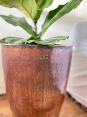 Maceta cerámica esmaltada modelo DELHÍ Medidas 30cm Ø 40cm h