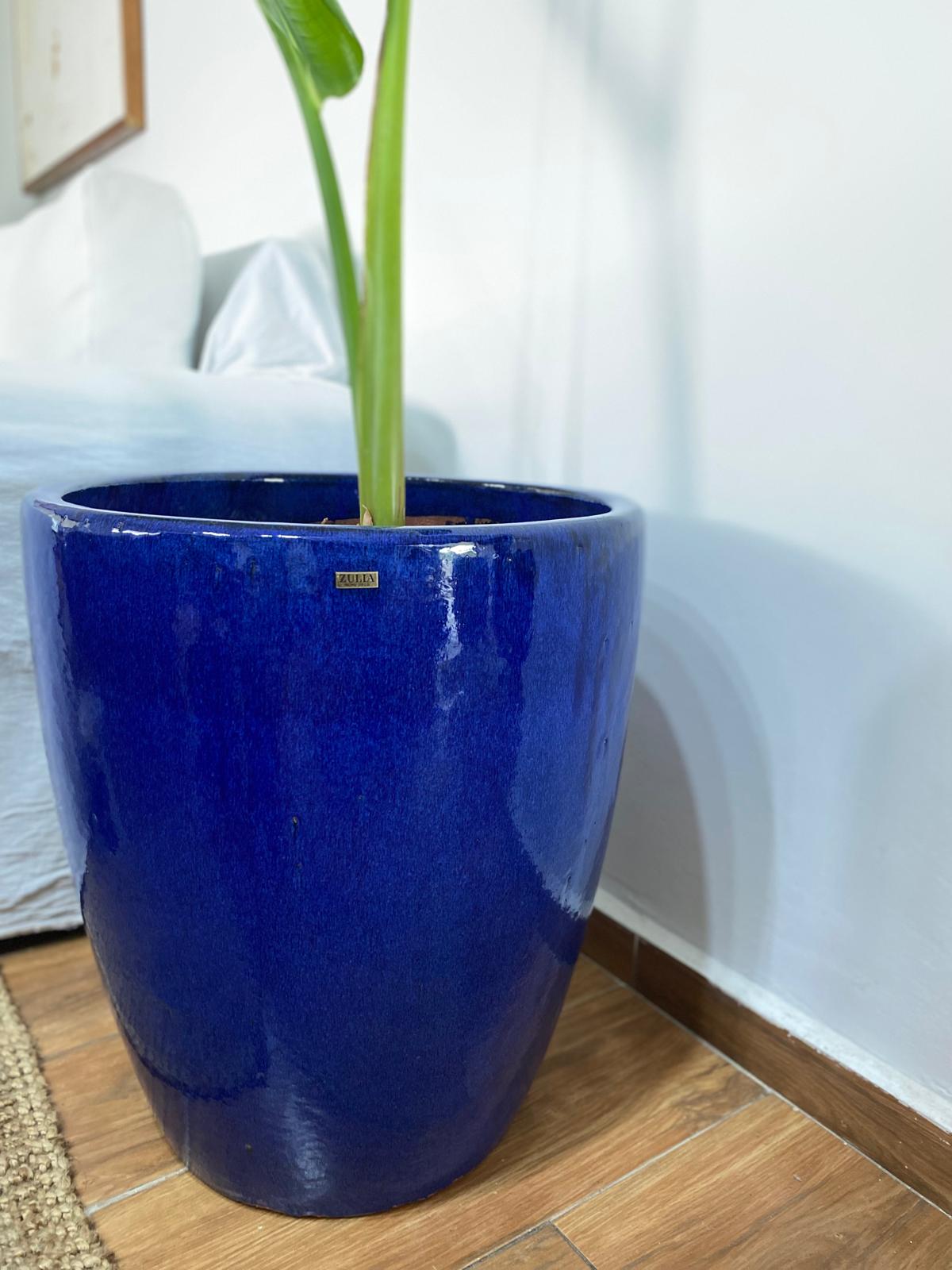 Maceta cerámica esmaltada modelo ARASHI. Medidas 50cm Ø 58cm h - Imagen 3