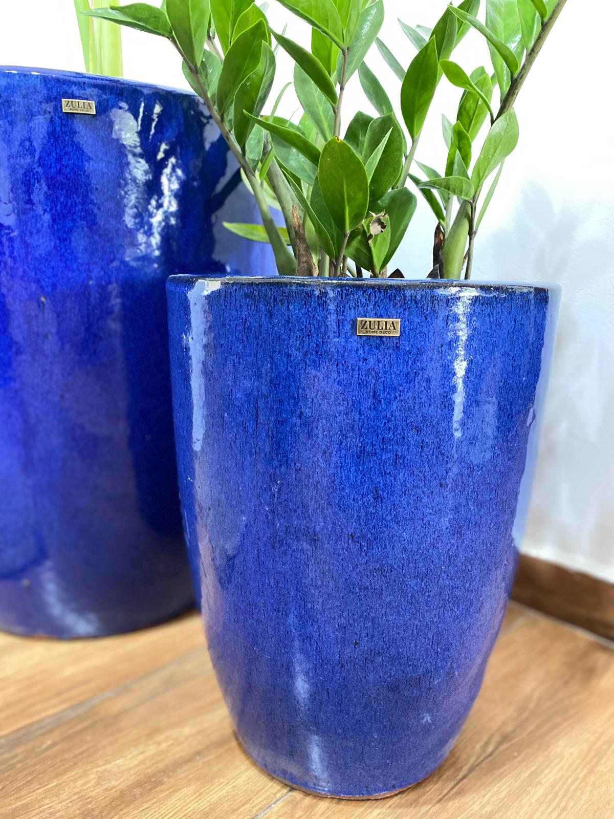 Maceta cerámica esmaltada modelo ARASHI. Medidas 30cm Ø 40cm h