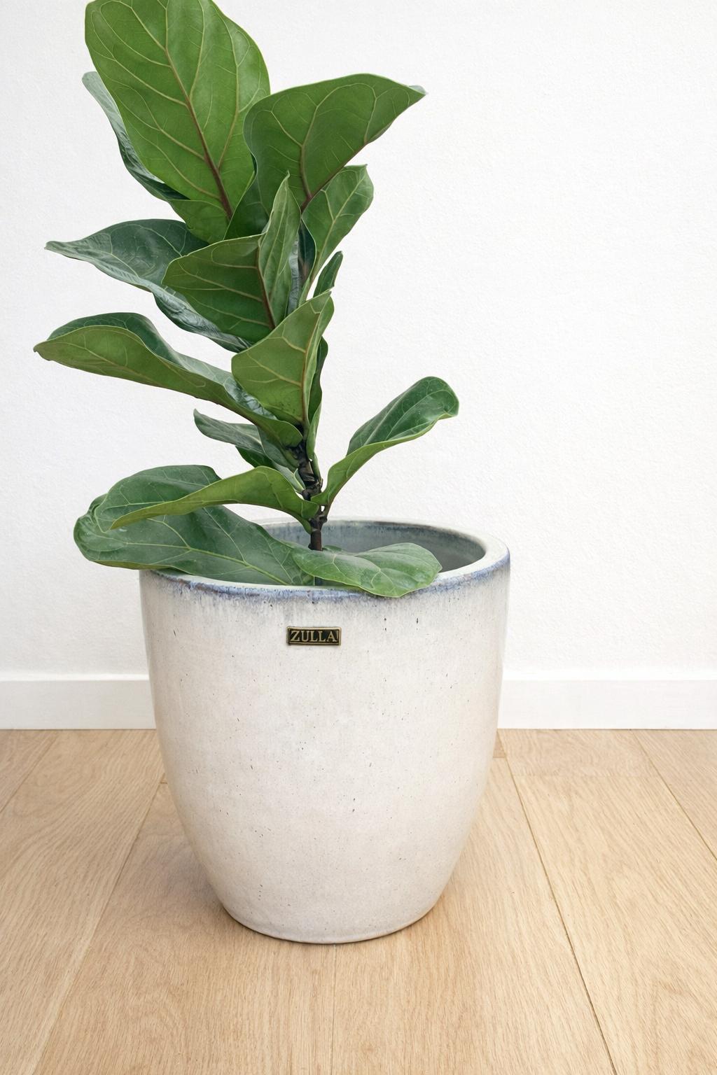 Maceta cerámica esmaltada modelo TURIN. Medidas 30cm Ø 26cm h